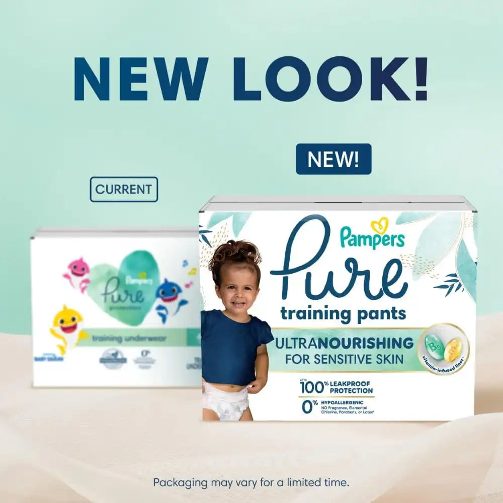 Pampers Pure Protection Training Underwear, Unisex, Size 4T5T, 80 Count, Premium, Hypoallergenic, Soft, Absorbent