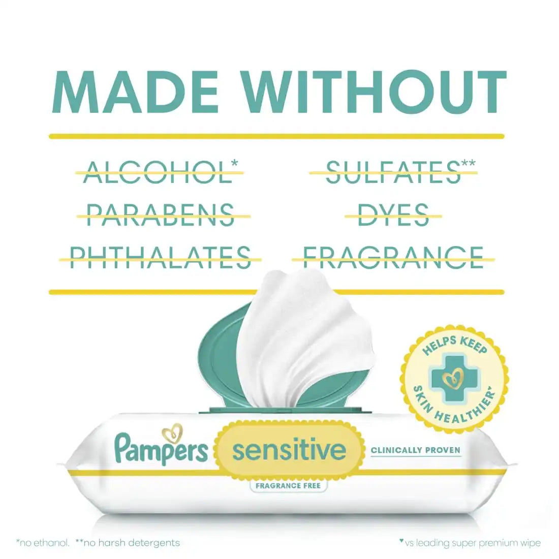 Pampers Amore Diapers Size 0, 128 Count, with Pampers Sensitive Water Based Baby Wipes 4X Flip-Top Packs (336 Count) [Packaging May Vary]