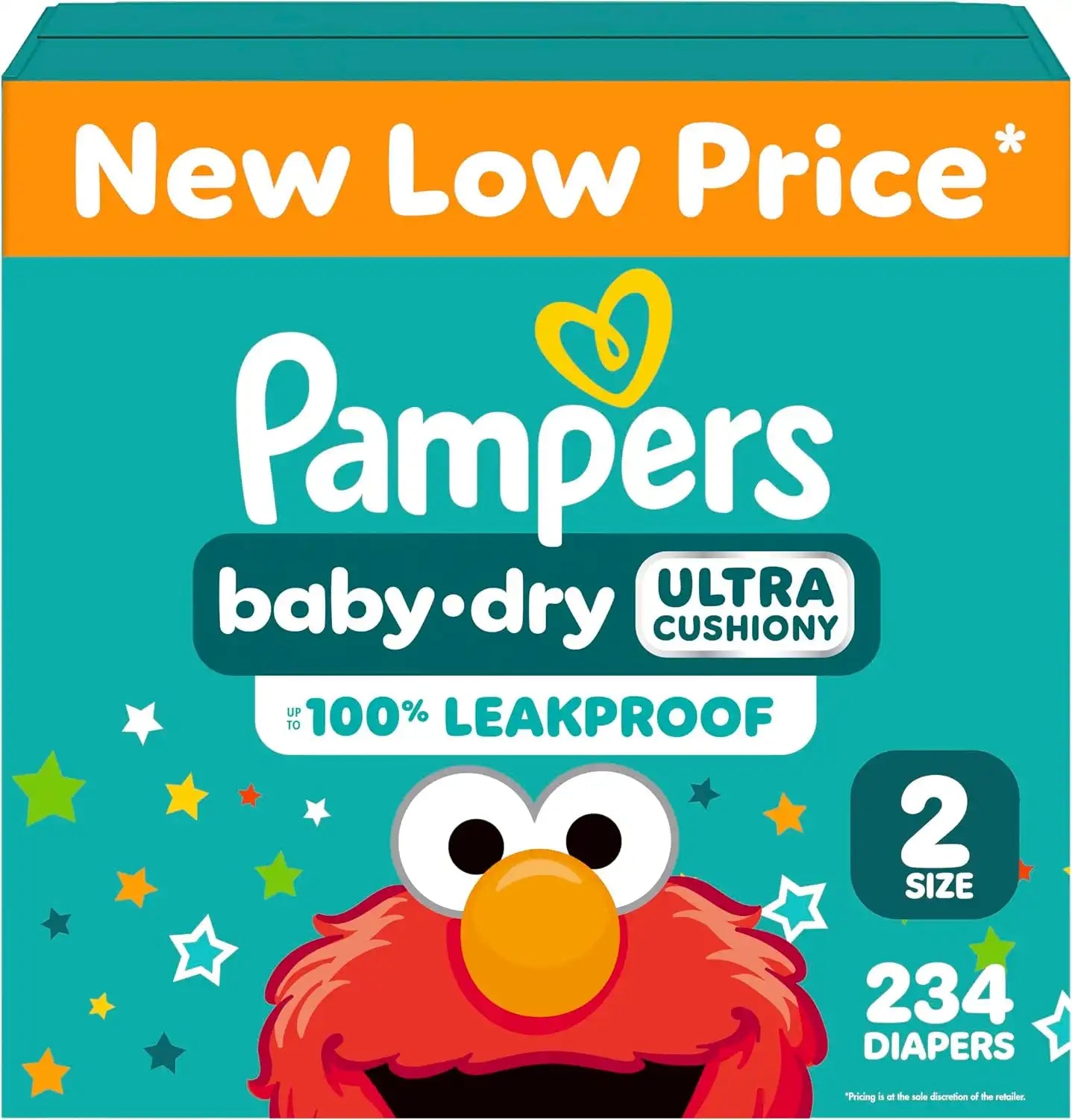 Pampers Diapers - Baby Dry - Size 2, 234 Count, Absorbent Disposable Infant Diaper (Packaging May Vary)