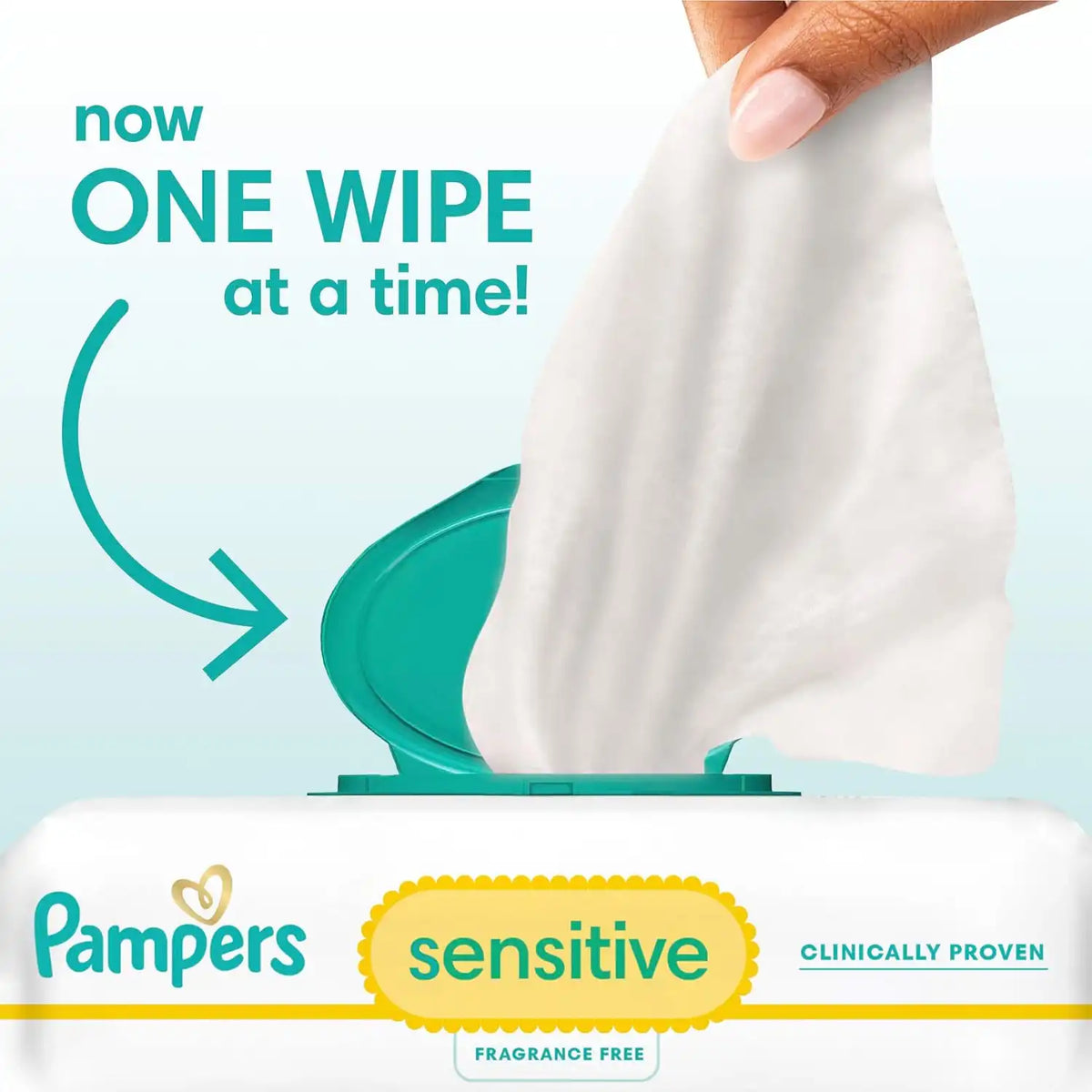 Pampers Sensitive Baby Wipes, Clinically Proven, Fragrance Free, Unscented, Water Based, Hypoallergenic, Multi-Use, Hand Wipes 672 Wipes Total (12X Flip-Top Packs) [Packaging May Vary]