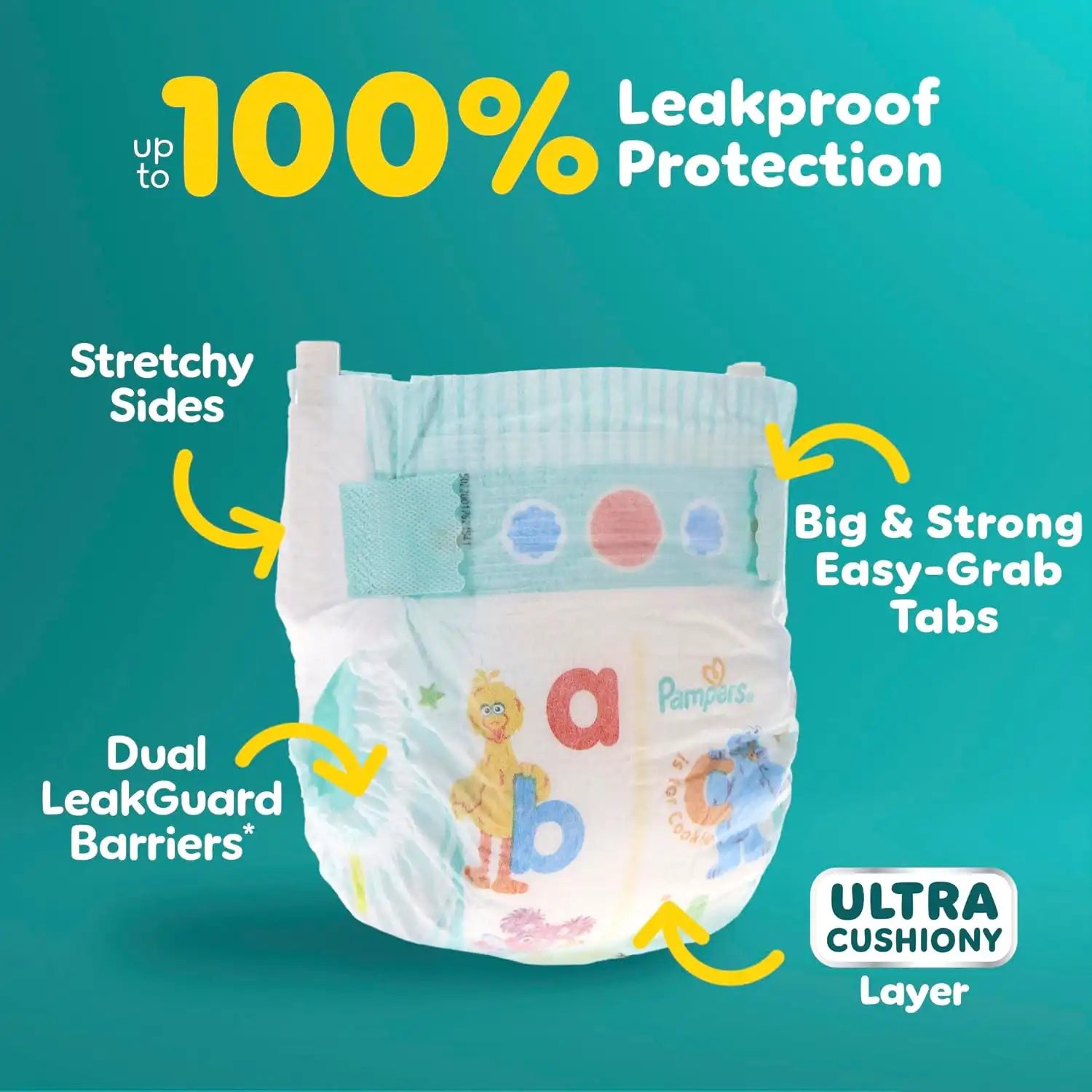 Pampers Baby Dry Diapers, Size 1, 8-14 lbs, 252 Count, Absorbent Disposable Diapers