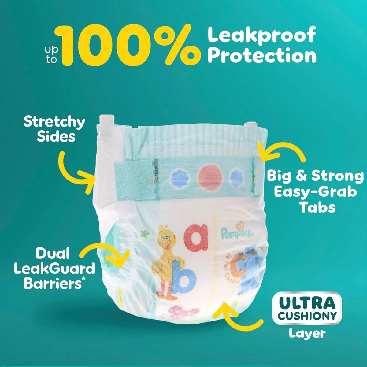 Pampers Diapers - Baby Dry - Size 7, 108 Count, Absorbent Disposable Infant Diaper (Packaging May Vary)