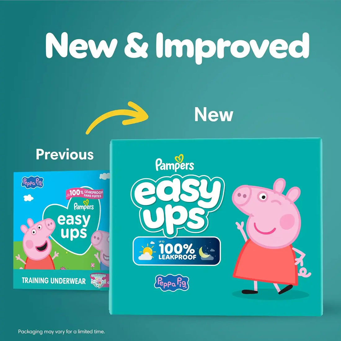 Pampers Easy Ups Training Underwear Peppa Pig Size 7 5T-6T, 84 Count (Packaging May Vary)
