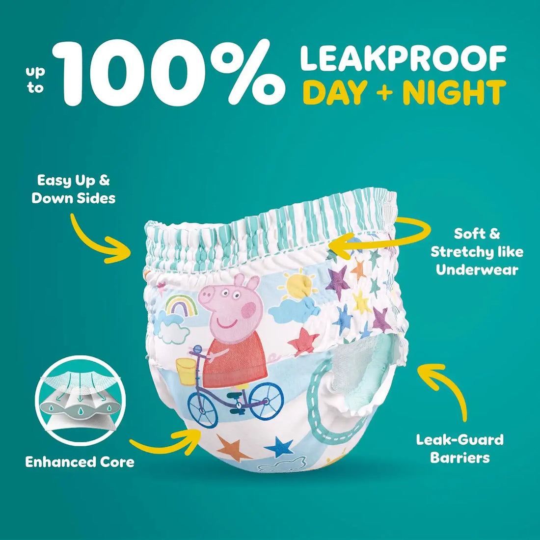 Pampers Easy Ups Pull On Training Underwear Girls, 3T-4T, 2 Month Supply (2 x 124 Count) with Sensitive Water Based Baby Wipes 12X Multi Pack Pop-Top and Refill (1008 Count)