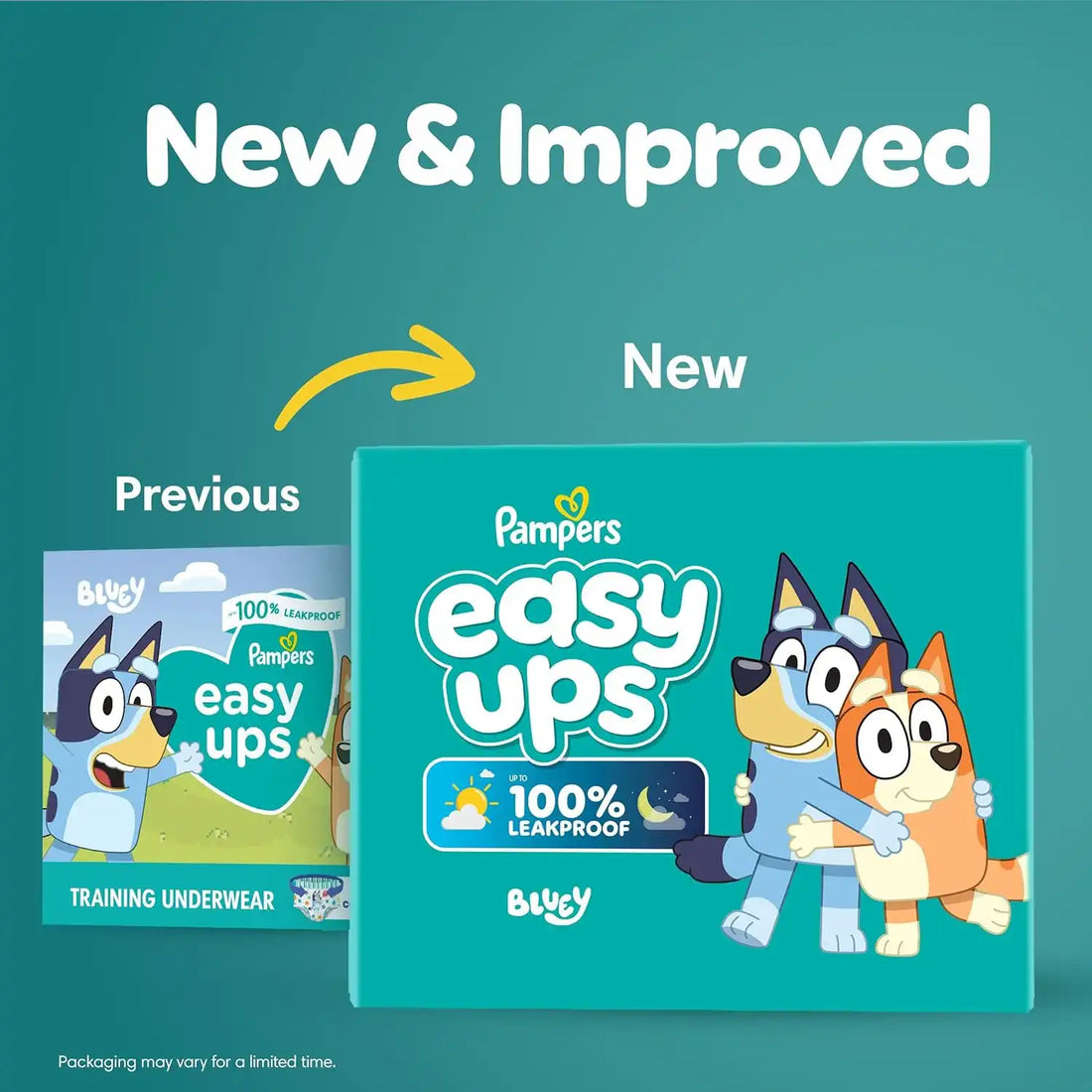Pampers Training Pants - Easy Ups Boys & Girls Bluey - Size 2T-3T, 140 Count, Children's Potty Underwear (Packaging May Vary)
