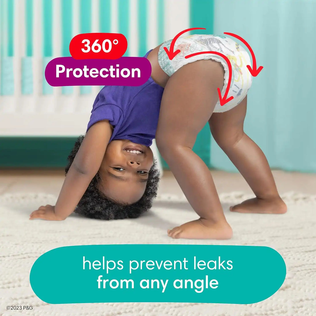 Pampers Pull On Cruisers 360° Fit Disposable Baby Diapers Size 3, 2 Months Supply (2 x 168 Count) with Sensitive Water Based Baby Wipes 12X Multi Pack Pop-Top and Refill (1008 Count)