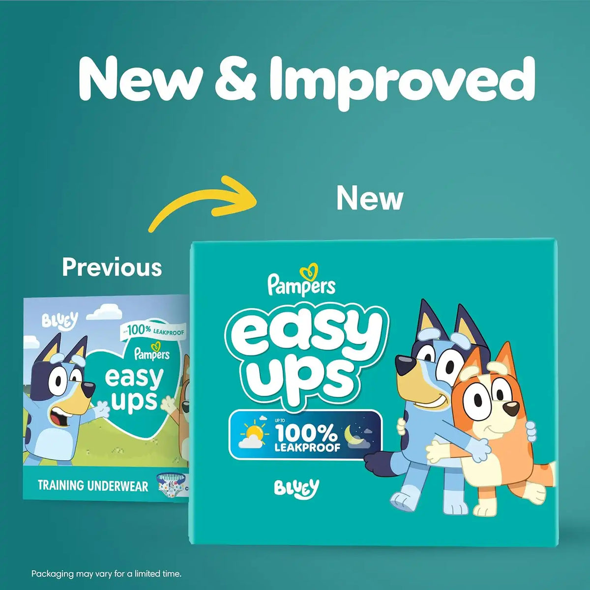 Pampers Training Pants - Easy Ups Boys & Girls Bluey - Size 2T-3T, 74 Count, Children's Potty Underwear (Packaging May Vary)