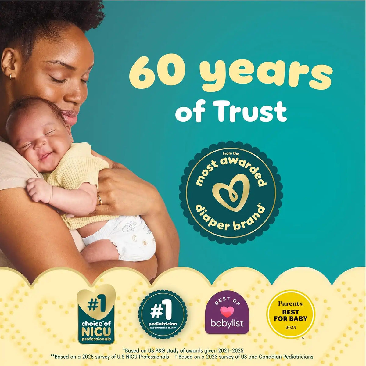 Pampers Swaddlers Disposable Baby Diapers Size 1, One Month Supply (198 Count) with Sensitive Water Based Baby Wipes 4X Pop-Top Packs (336 Count) [Packaging May Vary]