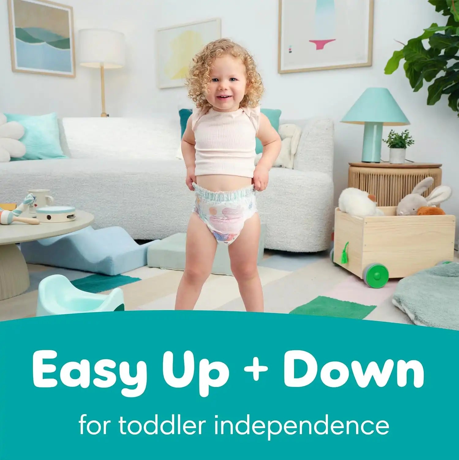Pampers Easy Ups Pull On Training Underwear Girls, 2T-3T, 2 Month Supply (2 x 140 Count) with Sensitive Water Based Baby Wipes 12X Multi Pack Pop-Top and Refill (1008 Count)
