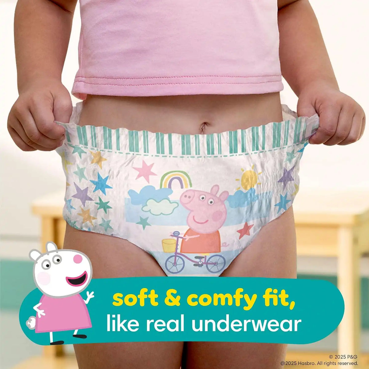 Pampers Easy Ups Training Underwear Peppa Pig Size 5 3T-4T, 124 Count (Packaging May Vary)