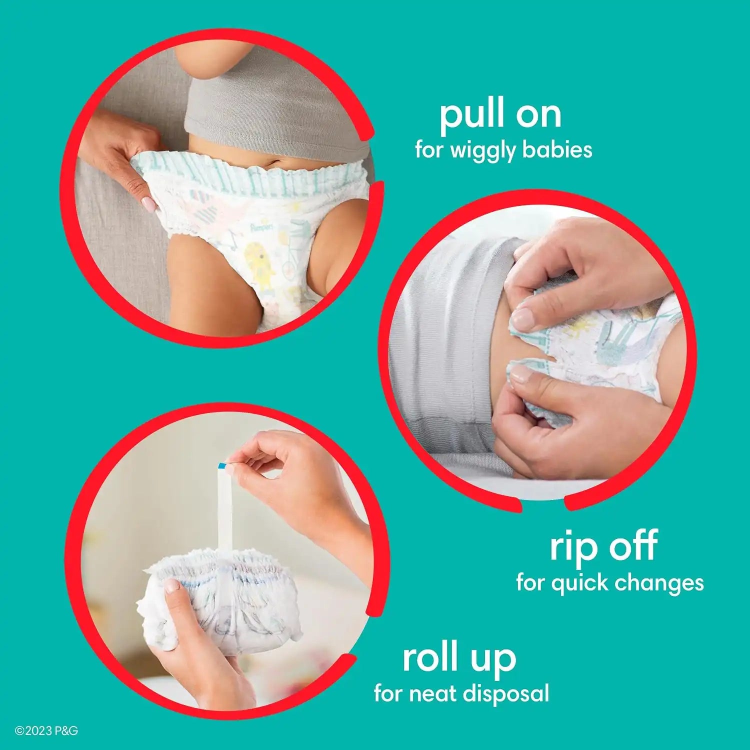 Pampers Pull On Cruisers 360° Fit Disposable Baby Diapers Size 4, 2 Months Supply (2 x 144 Count) with Sensitive Water Based Wipes 12X Multi Pack Pop-Top and Refill (1008 Count)