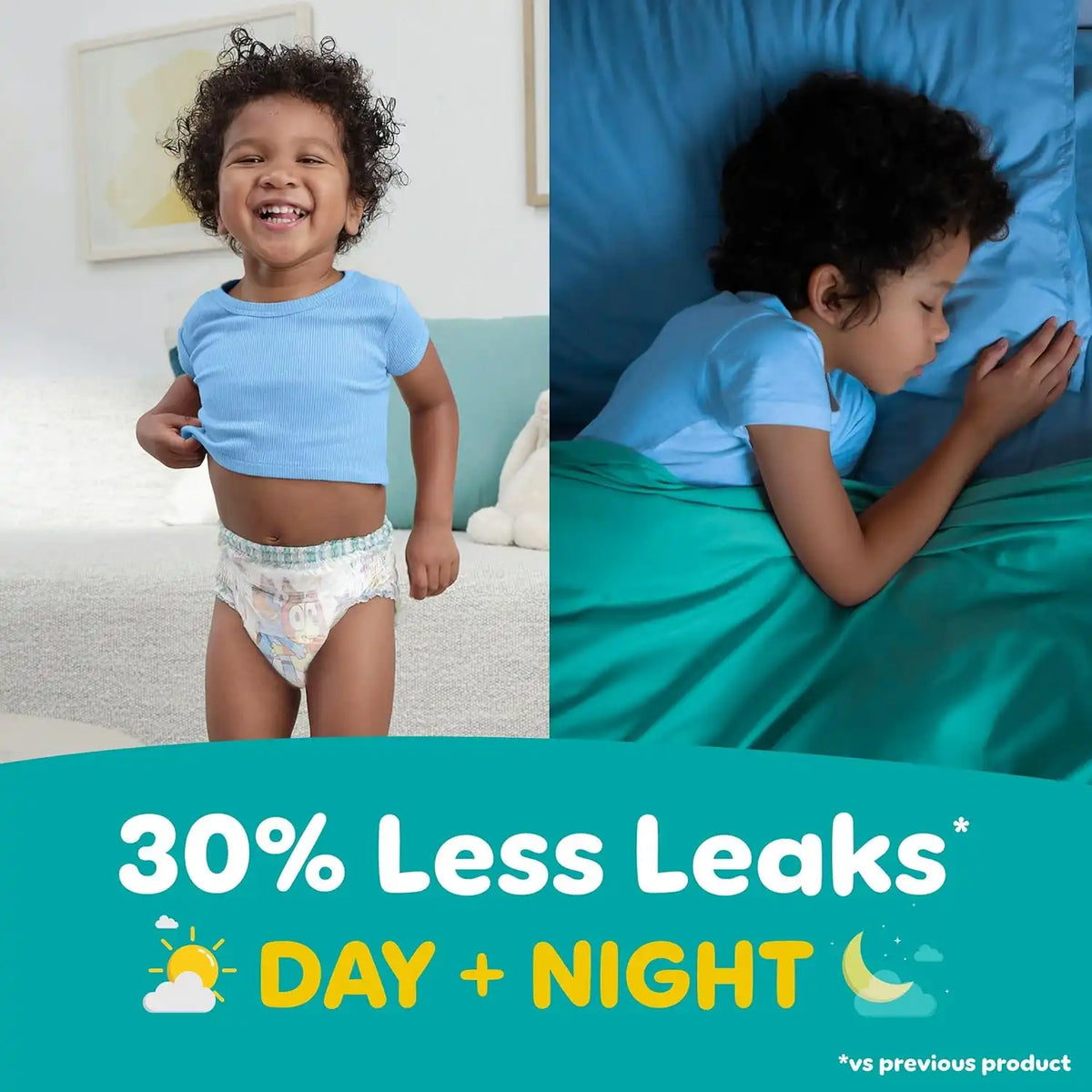 Easy Ups Girls & Boys Potty Training Pants, Size 8 (6T7T), 70 Count, Bluey Absorbent Training Underwear, Up to 100% Leakproof Day and Night, Hypoallergenic