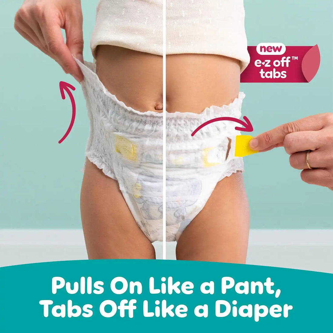 Pampers Diapers - Swaddlers 360° - Size 3, 156 Count, up to 100% Leakproof Comfy Dry Fit, Designed for Easy Changes, Pull On Baby Diaper (Packaging May Vary)