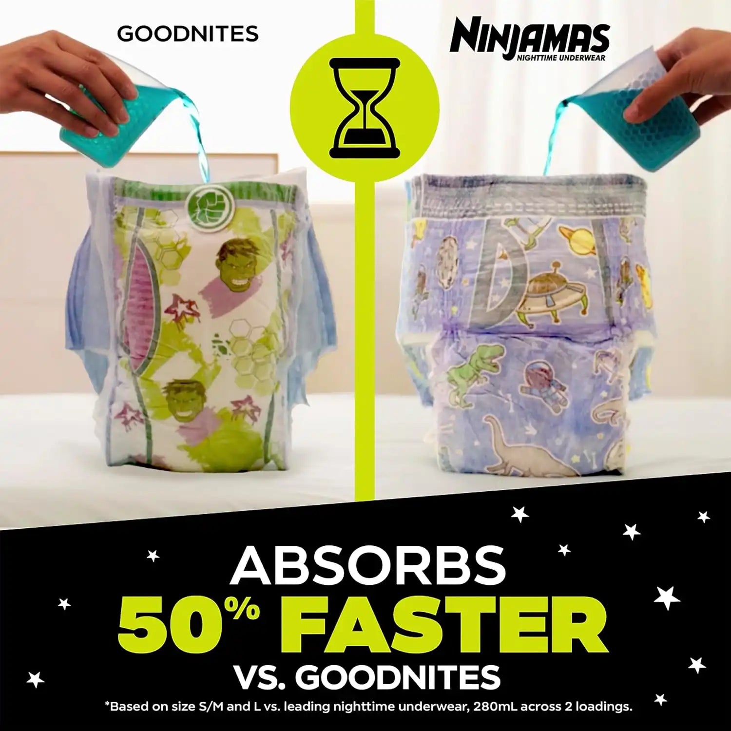 Ninjamas Boys Bedwetting Nighttime Underwear Boys - Size L (64-95+ lbs), 11 Count, Overnight Protection, Ultra Absorbent, Hypoallergenic