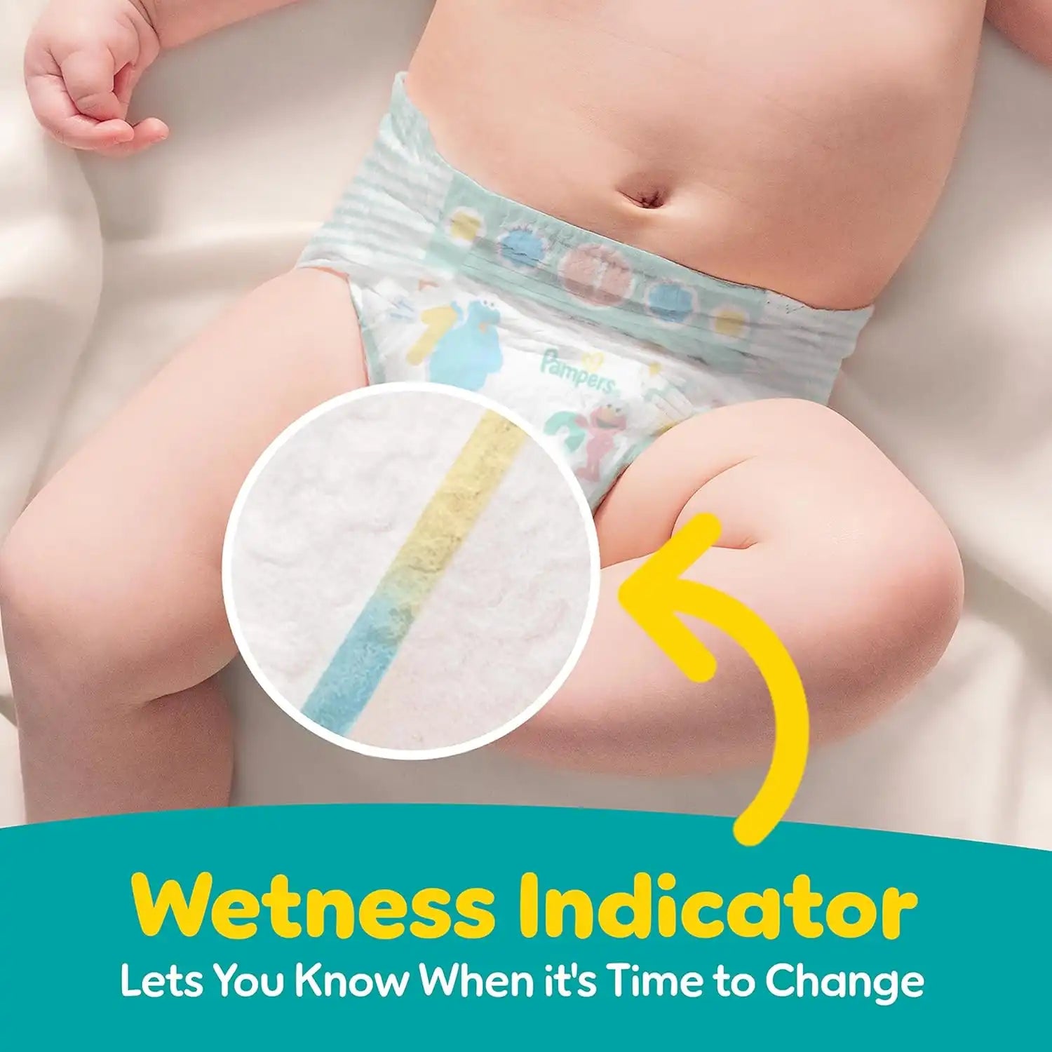 Pampers Diapers - Baby Dry - Size 1, 204 Count, Absorbent Disposable Infant Diaper (Packaging May Vary)
