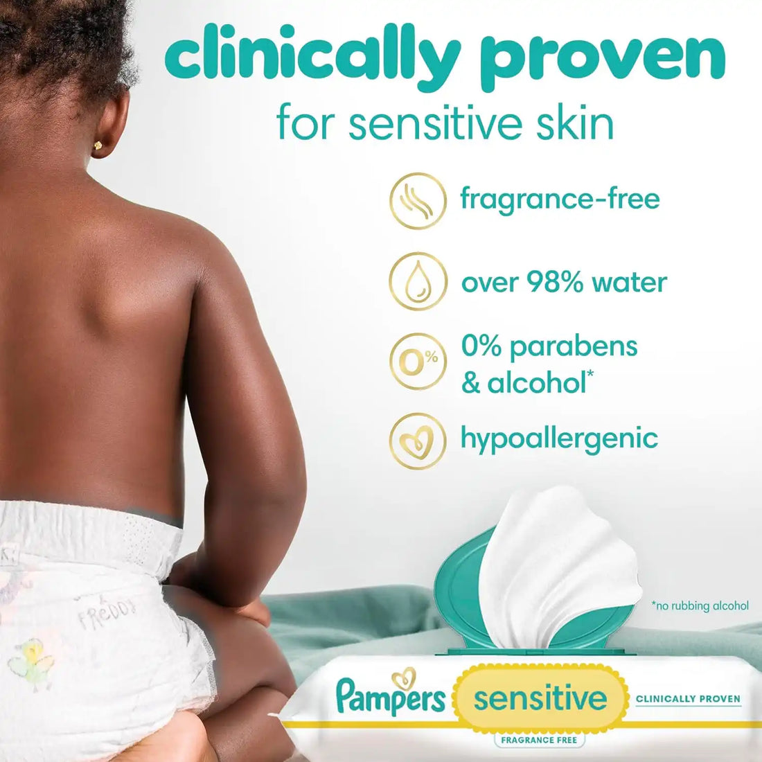 Pampers Pull On Cruisers 360° Fit Disposable Baby Diapers Size 7, 2 Months Supply (2 x 88 Count) with Sensitive Water Based Baby Wipes 12X Multi Pack Pop-Top and Refill (1008 Count)