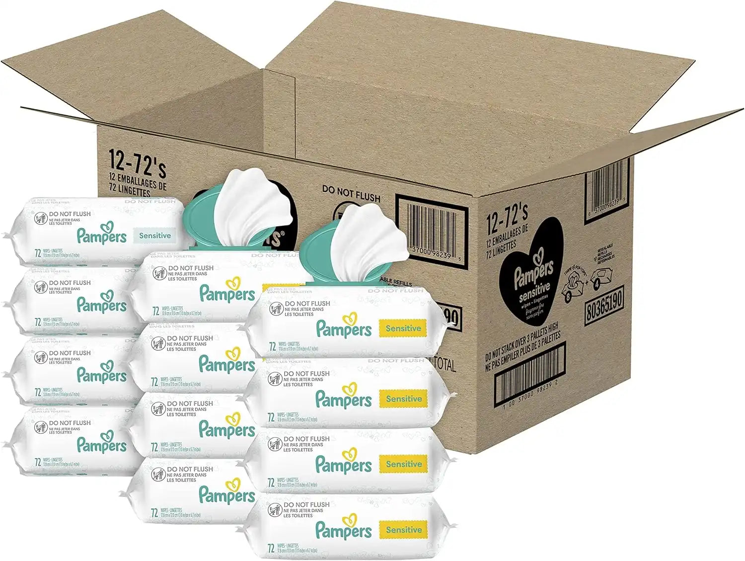 pampers sensitive baby wipes 864 ct OLD